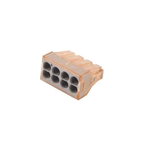 Universal Compact Wiring Splicing Conector 25PCS Quick Wiring Connectors 2/3/4/5/6/8 Pin Hard Wire Straight Insertion Compact Push-in Type Conductor Terminal Block(NC-205) in Saudi Arabia