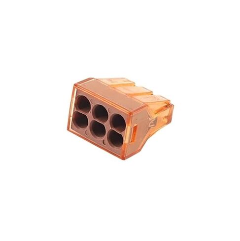 Universal Compact Wiring Splicing Conector 25PCS Quick Wiring Connectors 2/3/4/5/6/8 Pin Hard Wire Straight Insertion Compact Push-in Type Conductor Terminal Block(NC-205) in Saudi Arabia