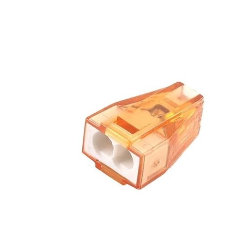 Universal Compact Wiring Splicing Conector 25PCS Quick Wiring Connectors 2/3/4/5/6/8 Pin Hard Wire Straight Insertion Compact Push-in Type Conductor Terminal Block(NC-205) in Saudi Arabia