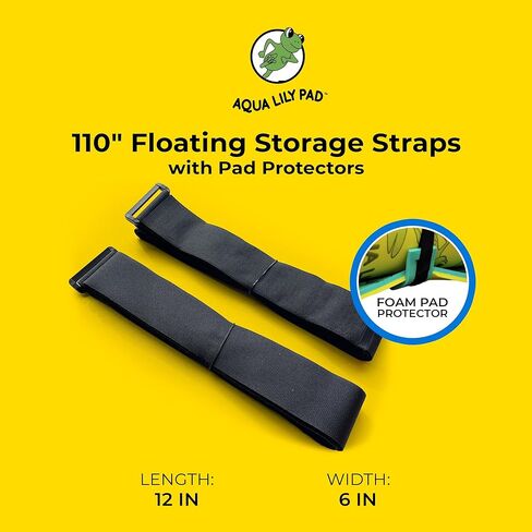 وسادة أكوا ليلي مقاس 110 بوصة، أشرطة تخزين عائمة مع واقيات وسادة لزنبق الماء، الضفدع، سجادات مياه ماوي، مجموعة من 2 in Kuwait