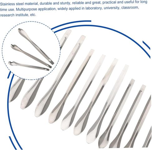 12Pcs Stainless Steel Measuring Scoop for Laboratory Use Sampling Spoons for Chemical and Experiments Compact Design for Easy Handling in Saudi Arabia