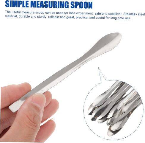 12Pcs Stainless Steel Measuring Scoop for Laboratory Use Sampling Spoons for Chemical and Experiments Compact Design for Easy Handling in Saudi Arabia