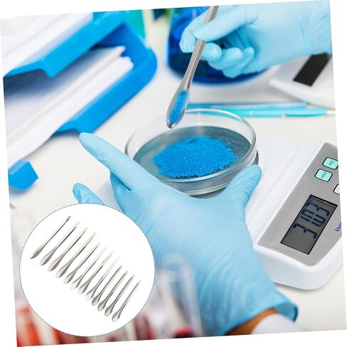 12Pcs Stainless Steel Measuring Scoop for Laboratory Use Sampling Spoons for Chemical and Experiments Compact Design for Easy Handling in Saudi Arabia