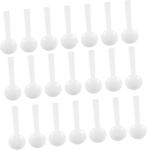100pcs Plastic Smidgen Spoon Set Gram Disposable White Spoons for Measuring Serving and Tasting Kitchen Parties and Crafts in Saudi Arabia
