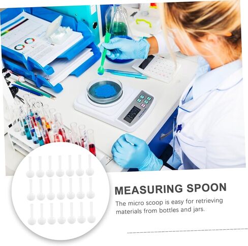 100pcs Plastic Smidgen Spoon Set Gram Disposable White Spoons for Measuring Serving and Tasting Kitchen Parties and Crafts in Saudi Arabia
