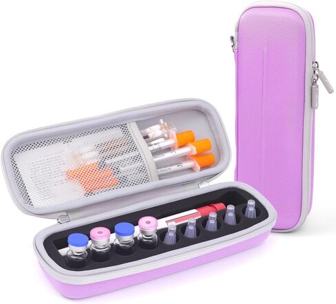Krypthos Diabetic Supplies Travel Carrying Case, Daily Use Insulin Pen Holder Case for Insulin Vials, Insulin Pens, and Needle Storage in Kuwait