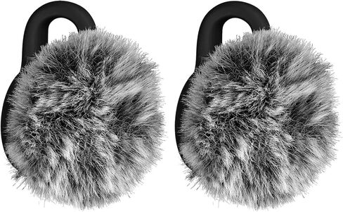 Geekria for Creators Furry Windscreen for Lark M2S، متوافق مع ميكروفون لاسلكي Hollyland Lark M2S، غطاء الرياح Mic DeadCat، الزجاج الأمامي بغطاء زغب، تقليل ضوضاء الرياح (رمادي / 2 حزمة) in Kuwait