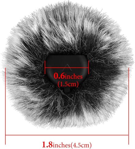 Geekria for Creators Furry Windscreen for Lark M2S، متوافق مع ميكروفون لاسلكي Hollyland Lark M2S، غطاء الرياح Mic DeadCat، الزجاج الأمامي بغطاء زغب، تقليل ضوضاء الرياح (رمادي / 2 حزمة) in Kuwait