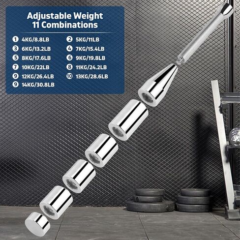 قابل للتعديل Macebell Clubbell 30.8LB، الأندية الهندية لتدريب القوة، كامل الجسم، العضلات، الكتف، القبضات والساعدين التدريبات (قابل للتعديل 4 كجم/8.8LB-14 كجم/30.8LB) in Kuwait
