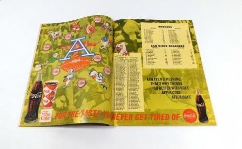 1966 سان دييغو تشارجرز في برنامج كرة القدم دنفر برونكو AFL 11-27-66 - برامج NFL in Saudi Arabia