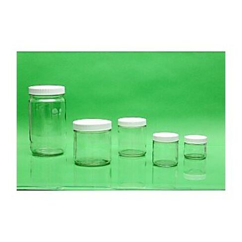 وعاء شفاف ذو جوانب مستقيمة سعة 16 أونصة مُجمَّع بغطاء مبطن من 89-400 PTFE in Saudi Arabia