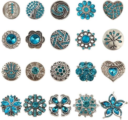 Gomakerer 20 PCS أزرار مختلطة النمط الراين ، أزرار الزنجبيل الأرجواني ، أزرار الزنجبيل الكريستالية in Kuwait