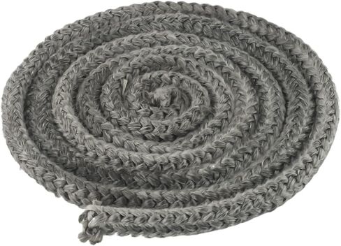 سدادة حبل من الألياف الزجاجية السوداء لمواقد حرق الخشب والمدافئ، قطر 12 مم × طول 2 متر، متوافق مع أبواب الموقد الخشبية والأفران الصناعية والمداخن (3 أمتار) in Kuwait