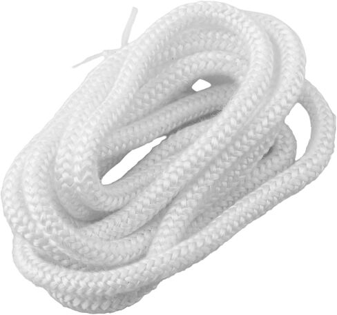 الألياف الزجاجية موقد حبل ختم عزل مقاوم للحريق لمواقد حرق الخشب بيليه موقد الأبواب المواقد غلايات أفران صناعية بيضاء 2 متر طول 6 مللي متر 8 مللي متر 10 مللي متر 12 مللي متر قطر حشية حرارية مرنة (10 مللي متر) in Kuwait