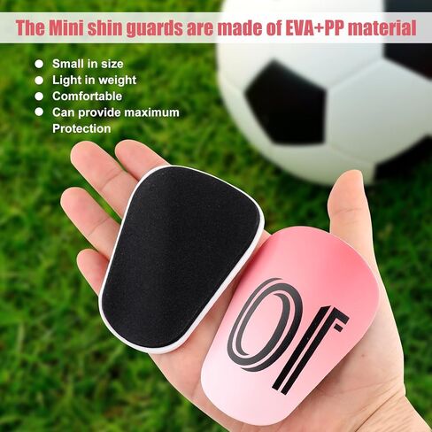 2Pcs Mini Soccer Shin Guards 3.2x2.2 inch Extra Small Football Shin Pads,Protective Equipment Shin Pads Lightweight and Comfortable for Boys Girls Men and Women(NO.10 Number) in Kuwait