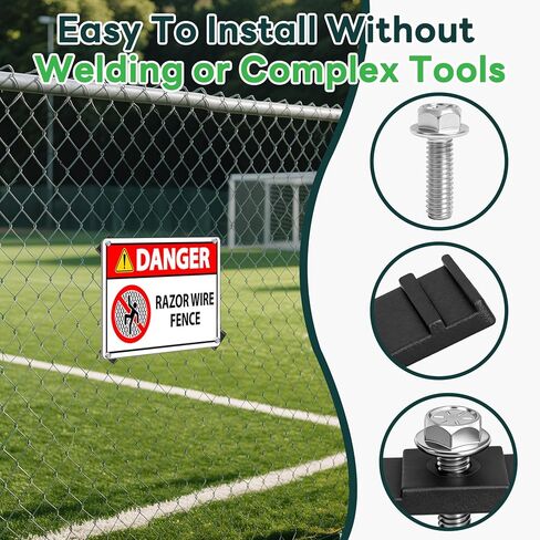 (36-Pack) Chain Link Fence Sign Bracket/Chain Link Fence Sign Mounting Brackets/Chain Link Fence Clips/Weather-Resistant Fence Sign Mounts for Outdoor Yard & Business Display in Saudi Arabia