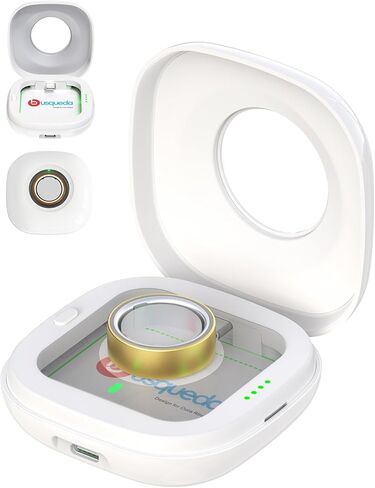 حافظة شحن لاسلكية لشاحن Oura Ring 4، محطة شحن محمولة للسفر بقدرة 2000 مللي أمبير في الساعة تناسب جميع أحجام Ring Gen 4، عمر بطارية إضافي يصل إلى 30 يومًا (قاعدة الشحن الرسمية غير متضمنة) in Kuwait