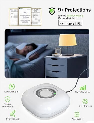 حافظة شحن لاسلكية لشاحن Oura Ring 4، محطة شحن محمولة للسفر بقدرة 2000 مللي أمبير في الساعة تناسب جميع أحجام Ring Gen 4، عمر بطارية إضافي يصل إلى 30 يومًا (قاعدة الشحن الرسمية غير متضمنة) in Kuwait