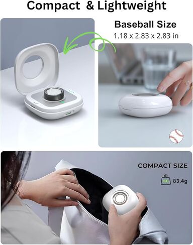 حافظة شحن لاسلكية لشاحن Oura Ring 4، محطة شحن محمولة للسفر بقدرة 2000 مللي أمبير في الساعة تناسب جميع أحجام Ring Gen 4، عمر بطارية إضافي يصل إلى 30 يومًا (قاعدة الشحن الرسمية غير متضمنة) in Kuwait