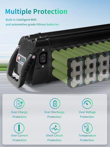 بطارية دراجة إلكترونية قابلة للطي بقدرة 48 فولت و20 أمبير في الساعة، حزمة واحدة من بطارية بديلة للدراجة الكهربائية بقدرة 48 فولت، شاحن سريع 2 أمبير، 30 أمبير BMS، قفل أمان (مخزون أمريكي) in Kuwait