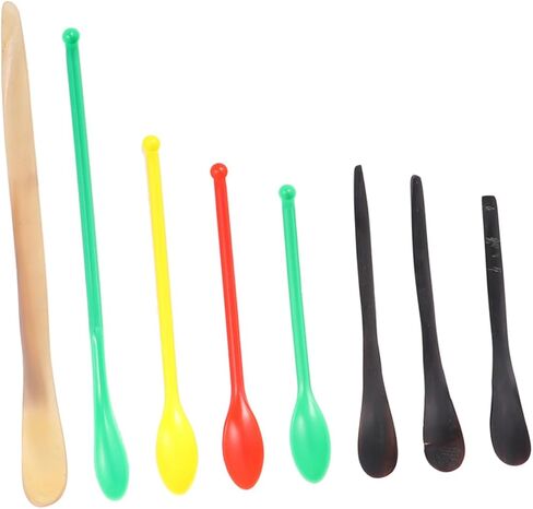 8 قطع من ملاعق أخذ العينات المحمولة من Holibanna للاستخدام في المختبر، مقبض طويل للزجاجات العميقة، لون عشوائي، خفيفة الوزن وعملية لاحتياجات التجربة in Kuwait