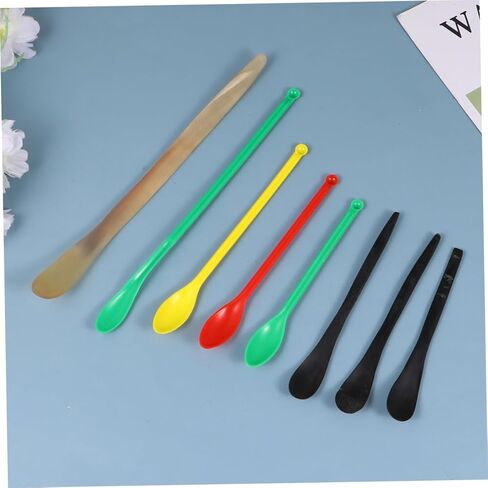 8 قطع من ملاعق أخذ العينات المحمولة من Holibanna للاستخدام في المختبر، مقبض طويل للزجاجات العميقة، لون عشوائي، خفيفة الوزن وعملية لاحتياجات التجربة in Kuwait