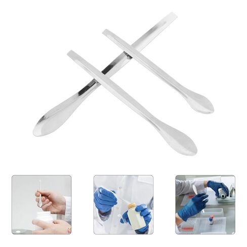 12 قطعة ملعقة خلط للمختبر من الفولاذ المقاوم للصدأ لأخذ عينات كاشف دقيقة ومختبرات قياس وللاستخدام على المدى in Kuwait