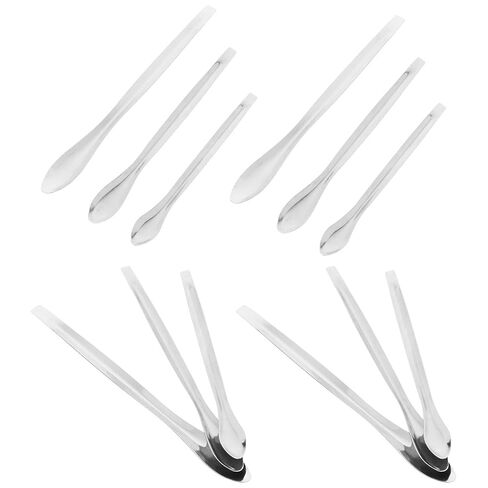 12 قطعة ملعقة خلط للمختبر من الفولاذ المقاوم للصدأ لأخذ عينات كاشف دقيقة ومختبرات قياس وللاستخدام على المدى in Kuwait