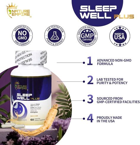 Fast Acting Sleep Aid 12 in1 Supplement for Adults with Meatonin,Reishi Mushroom,Ginsenosides,Extract of St.John's Wort ,Jujube Seed,Hops Flower,Non-Habit Formula for Relaxation, 60 Capsules in Saudi Arabia