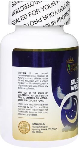 Fast Acting Sleep Aid 12 in1 Supplement for Adults with Meatonin,Reishi Mushroom,Ginsenosides,Extract of St.John's Wort ,Jujube Seed,Hops Flower,Non-Habit Formula for Relaxation, 60 Capsules in Saudi Arabia