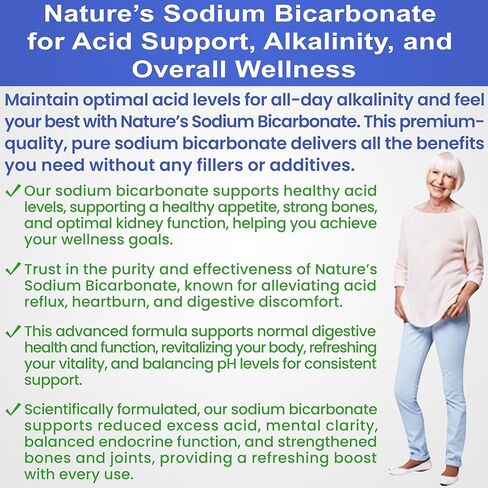 Sodium Bicarbonate Aluminum Free Organic Use bicarbonato de sodio para tomar. Chemical free For Health & Wellness. Bicarbonate of Soda Powder instead of sodium bicarbonate tablets 3.5 Ib in Kuwait