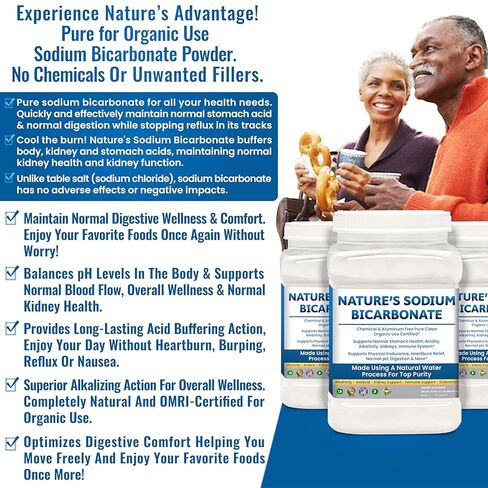 Sodium Bicarbonate Aluminum Free Organic Use bicarbonato de sodio para tomar. Chemical free For Health & Wellness. Bicarbonate of Soda Powder instead of sodium bicarbonate tablets 3.5 Ib in Kuwait