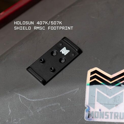 Monstrum 7075 سلسلة لوحة تركيب النقطة الحمراء لمسدسات غلوك الجاهزة للبصريات | للجيل 4/الجيل 5 MOS كامل الحجم وصغير الحجم | متوافق مع RMSc وHolosun K/407k/507k/EPS/Carry Footprint Red Dots in Kuwait