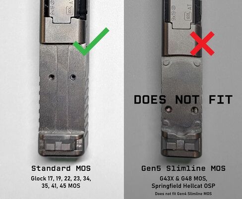 Monstrum 7075 سلسلة لوحة تركيب النقطة الحمراء لمسدسات غلوك الجاهزة للبصريات | للجيل 4/الجيل 5 MOS كامل الحجم وصغير الحجم | متوافق مع RMSc وHolosun K/407k/507k/EPS/Carry Footprint Red Dots in Kuwait