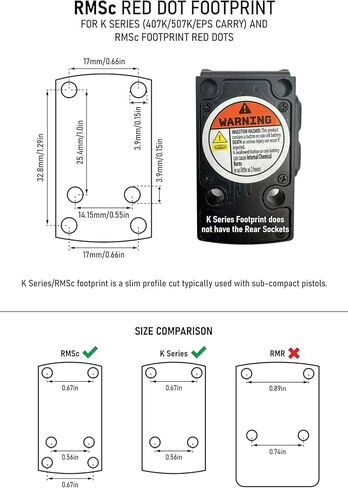 Monstrum 7075 سلسلة لوحة تركيب النقطة الحمراء لمسدسات غلوك الجاهزة للبصريات | للجيل 4/الجيل 5 MOS كامل الحجم وصغير الحجم | متوافق مع RMSc وHolosun K/407k/507k/EPS/Carry Footprint Red Dots in Kuwait
