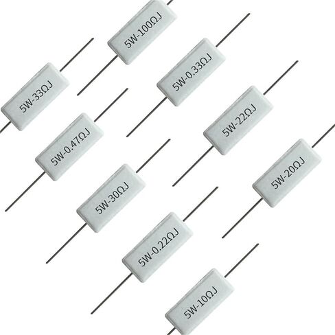 10Pcs 5W 5% Cement Resistor Power Resistance 0R27 0R3 0R33 2R7 3R3 0.27 0.3 0.33 2.7 3 3.3 3.6 3.9 27 30 33 39 300 330 R K Ohm(5W 39R 10pcs) in Saudi Arabia