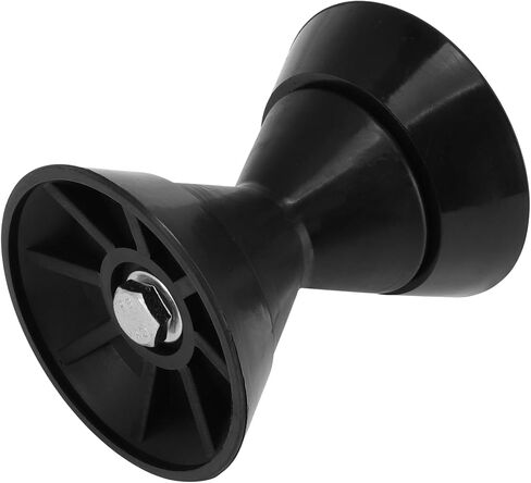 3" Boat Bow Trailer Roller with End Bells, 1/2 Inch Shaft Boat Bow Stop Bell Roller with Bells, Durable PVC Material, Red in Kuwait