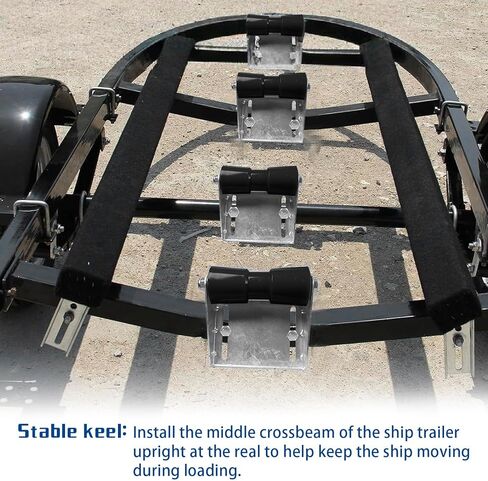 دعامة دوارة لمقطورة القارب مقاس 12 بوصة، فولاذ مجلفن سميك، بكرة مطاطية عالية المرونة للنقل السلس وحماية العارضة in Kuwait