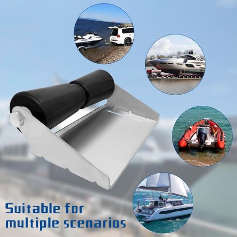 دعامة دوارة لمقطورة القارب مقاس 12 بوصة، فولاذ مجلفن سميك، بكرة مطاطية عالية المرونة للنقل السلس وحماية العارضة in Kuwait