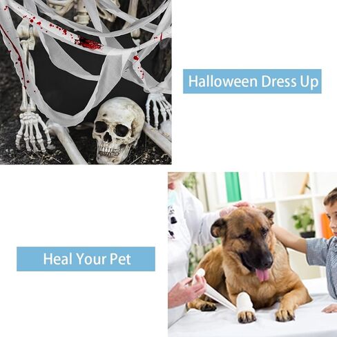 لفات ضمادة شاش 24 حزمة لتضميد جميع أنواع الجروح بشكل فردي 3 بوصة × 4.1 ياردة قابلة للتنفس، لفافة شاش قابلة للتمدد in Kuwait