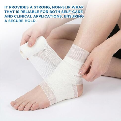 ضمادة Geiserailie 2 Rolls Unna Boot ضمادة شاش مقاس 4 بوصات × 10 ياردات مع أكسيد الزنك، معبأة بشكل فردي، توفر ضغطًا مخصصًا، قالب ناعم in Saudi Arabia
