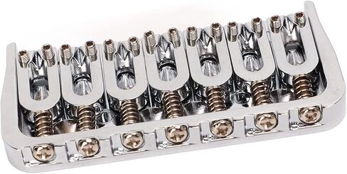 Guitar Bridge 7 String Metal Tailpiece for Bass Ukulele Electric Guitars with Easy Tuning and Sturdy Design in Saudi Arabia