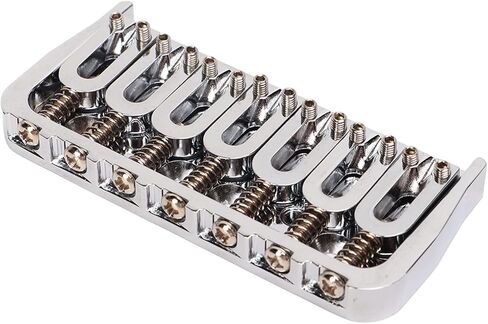 Guitar Bridge 7 String Metal Tailpiece for Bass Ukulele Electric Guitars with Easy Tuning and Sturdy Design in Saudi Arabia