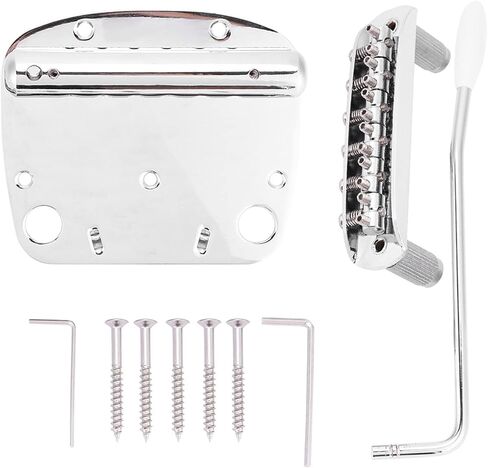 Guitar Tremolo Guitar Vibrato 19×11×6 Tremolo Vibrato Tailpiece Bridge Set for Replacement Parts in Saudi Arabia