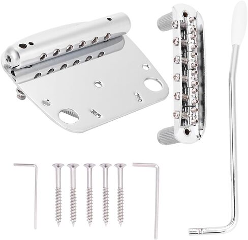 Guitar Tremolo Guitar Vibrato 19×11×6 Tremolo Vibrato Tailpiece Bridge Set for Replacement Parts in Saudi Arabia