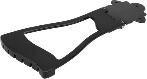 Guitar 6-String Trapeze Tailpiece for Replacement - Silver Metal Instrument Accessory - Jazz Guitar Bridge Tailpiece - Durable and Easy Install (Black) in Saudi Arabia