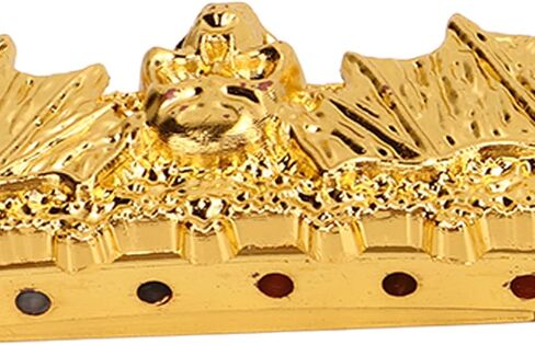 Guitar Bridge Tailpiece Roller Saddle Height Adjustable Gold Roller Saddle Bridge Tailpiece for Electric Guitar GA119 in Saudi Arabia