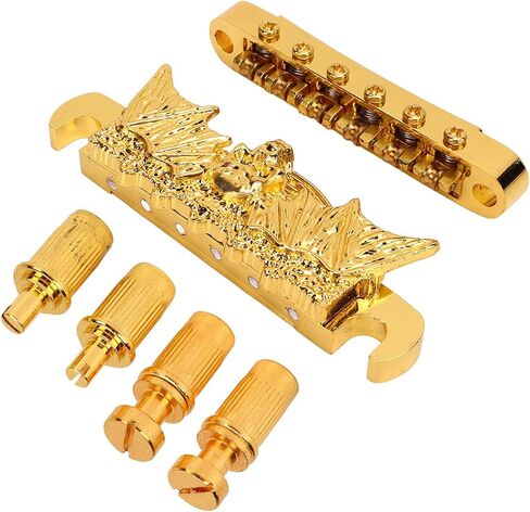 Guitar Bridge Tailpiece Roller Saddle Height Adjustable Gold Roller Saddle Bridge Tailpiece for Electric Guitar GA119 in Saudi Arabia
