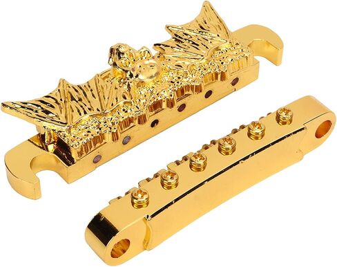 Guitar Bridge Tailpiece Roller Saddle Height Adjustable Gold Roller Saddle Bridge Tailpiece for Electric Guitar GA119 in Saudi Arabia