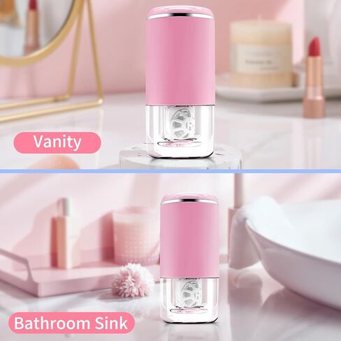 Portable Ultrasonic Contact Lens Cleaner Machine - 360° High-Frequency Vibration for Soft & Colored Lenses, USB Rechargeable, Travel-Ready (Pink) in Saudi Arabia